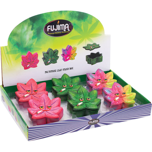 Fujima Polystone Leaf Face Stash Box - 6ct