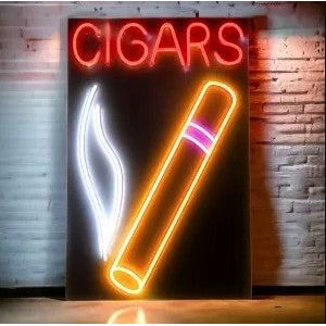 Neon LED Sign 12"x24" - Cigars