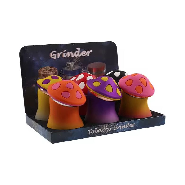 Grinder - Colored Shrooms - 4pc - 6ct
