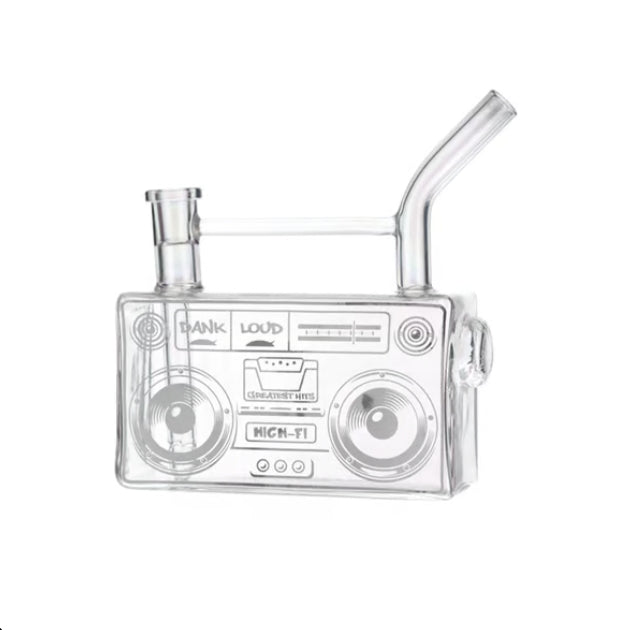 WP - 5" Iridescent Retro Boombox Water Pipe - Assorted Colors
