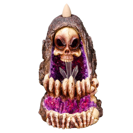 Fujima - Skull w/ LED Lights - Backflow Cone Incense Burner