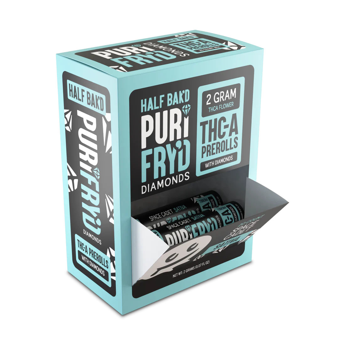 Half Bak'd PuriFry'd THC-A Diamond Prerolls | 20ct