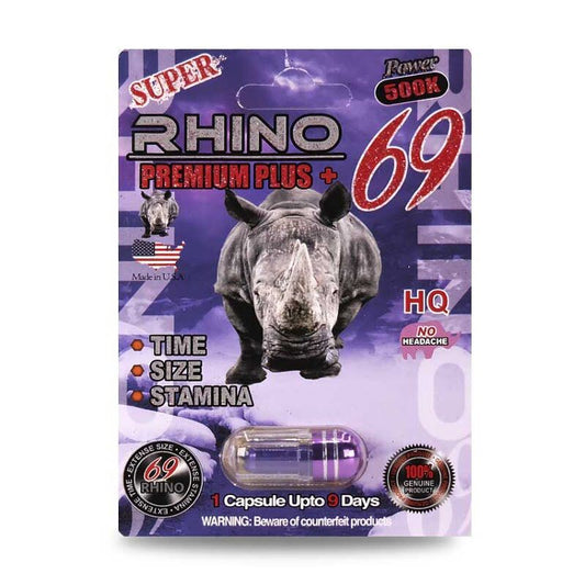 Rhino 69 - Enhancer - Purple 500k Caps - 24ct