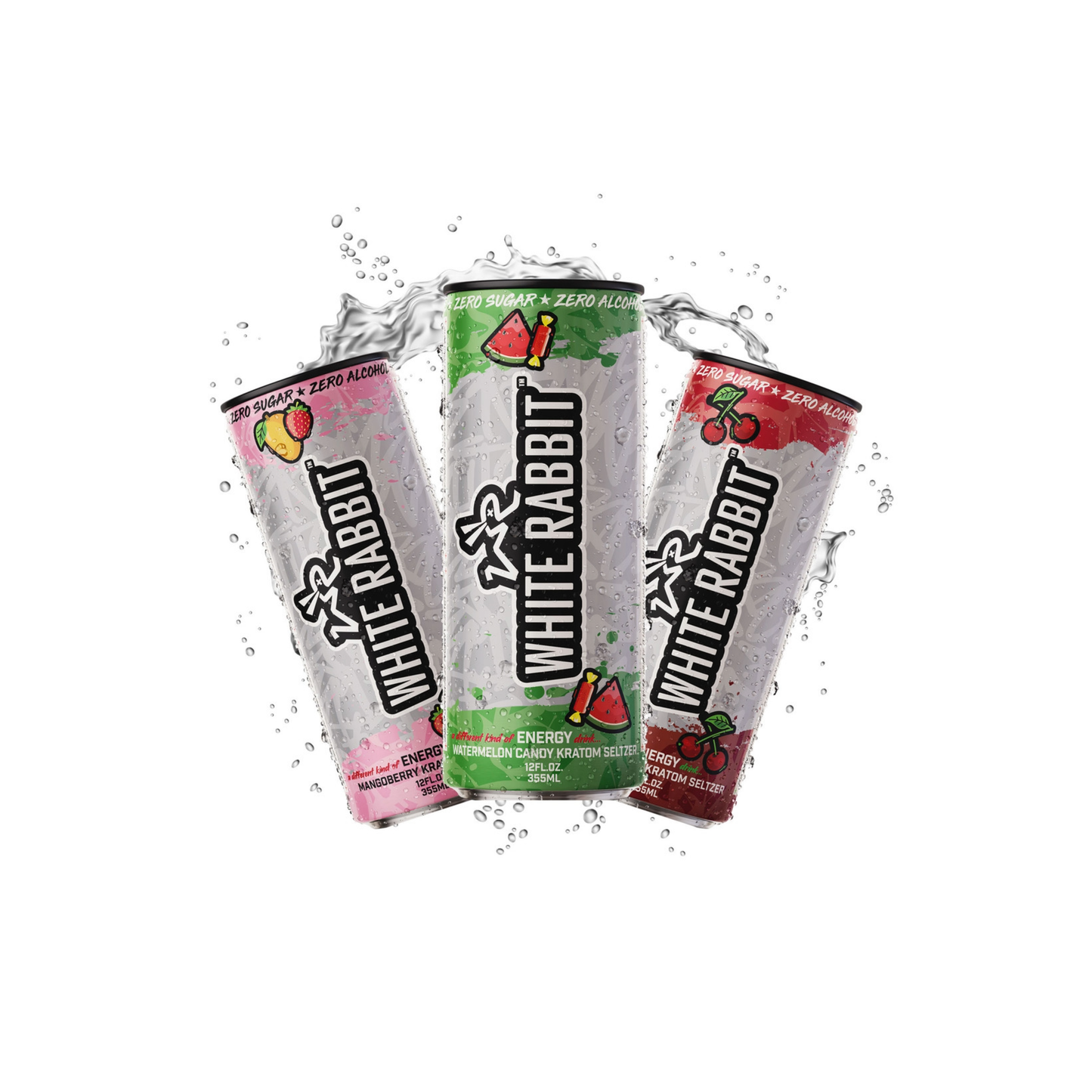 White Rabbit - Energy Kratom Seltzer - 12oz