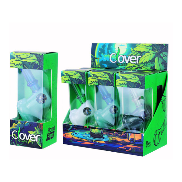 Clover Glass - Color Boot Sherlock Hand Pipes - 6ct