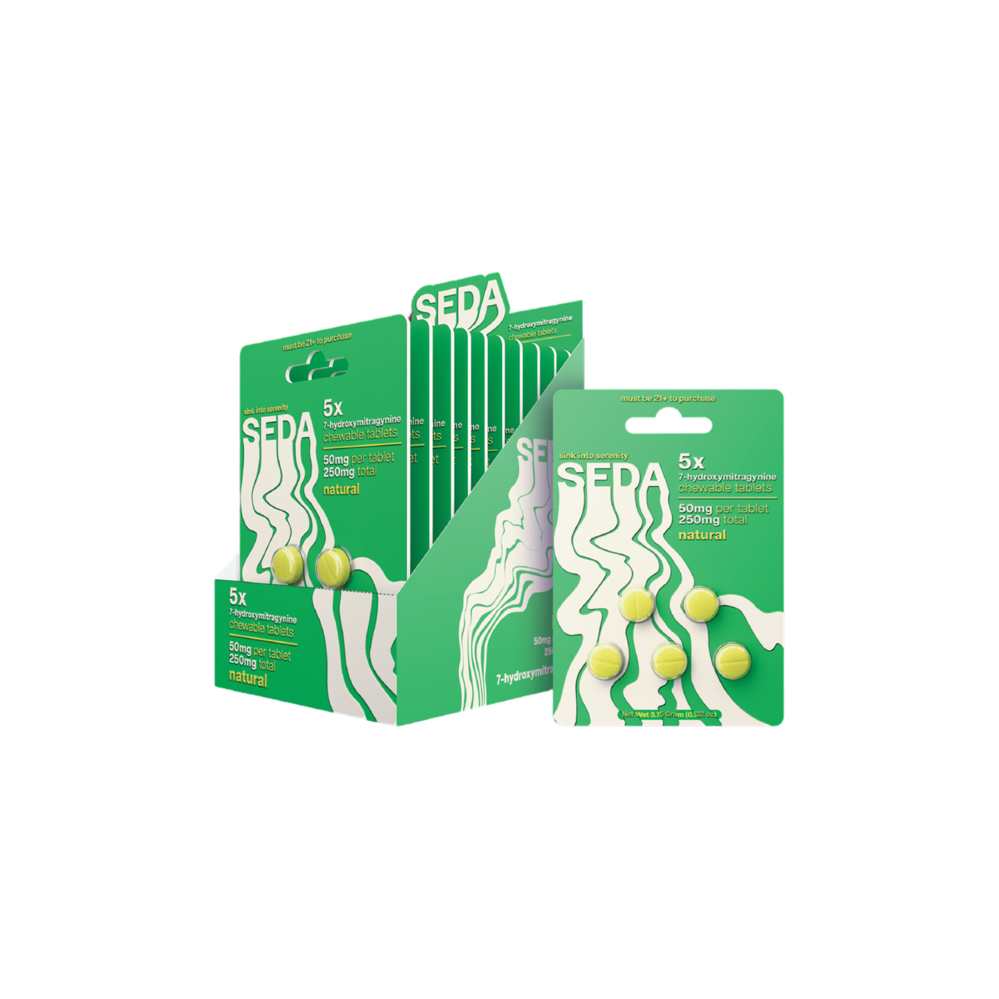 Seda - 50mg 7-OH Tabs - 5pk - 10ct