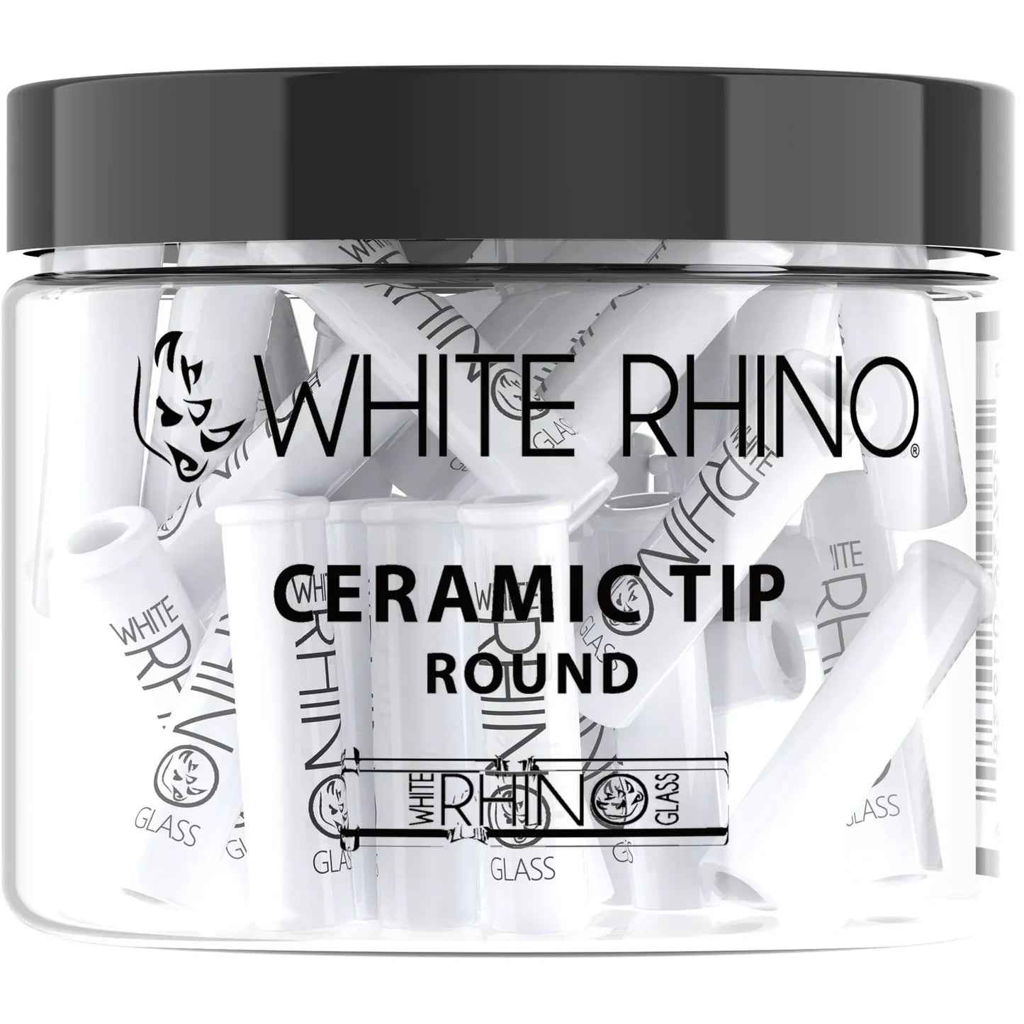 White Rhino - Tips - Ceramic - Round - 50ct