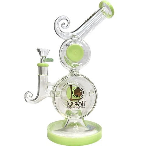 Lookah ColorT Tire Multi Perc Water Pipe - New Green 12"