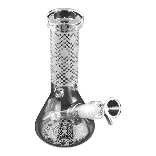 WP - 8" Etched Checkmate Beaker