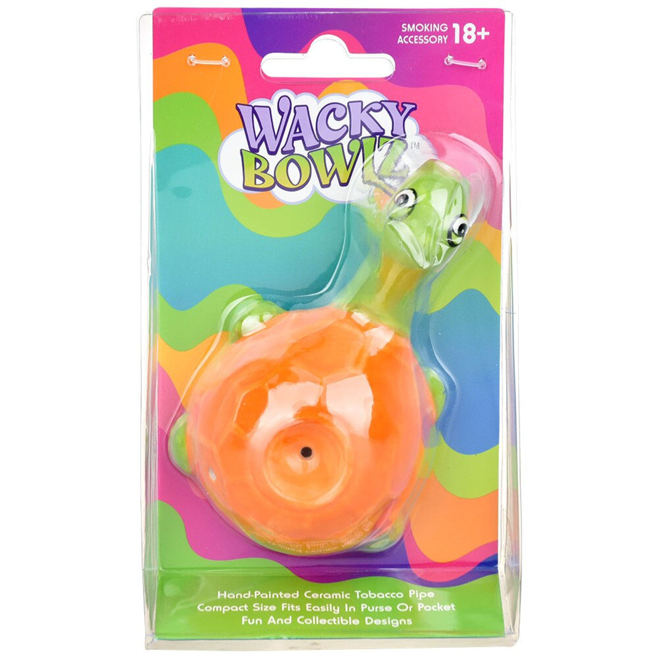 Wacky Bowlz - Ceramic Pipe - Fun Designs and Unique Shapes - 3.5" - Sea Turtle