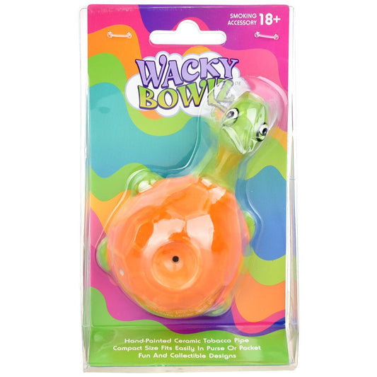 Wacky Bowlz - Ceramic Pipe - Fun Designs and Unique Shapes - 3.5" - Sea Turtle