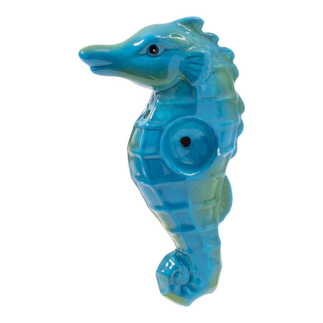Wacky Bowlz - Ceramic Pipe - Fun Designs and Unique Shapes - 3.5" - Seahorse