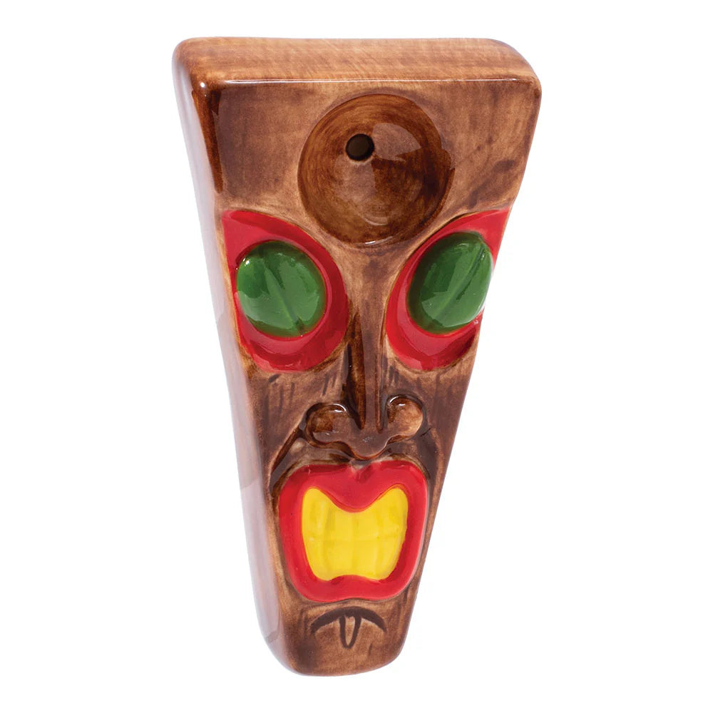 Wacky Bowlz - Ceramic Pipe - Fun Designs and Unique Shapes - 3.5" - Tiki