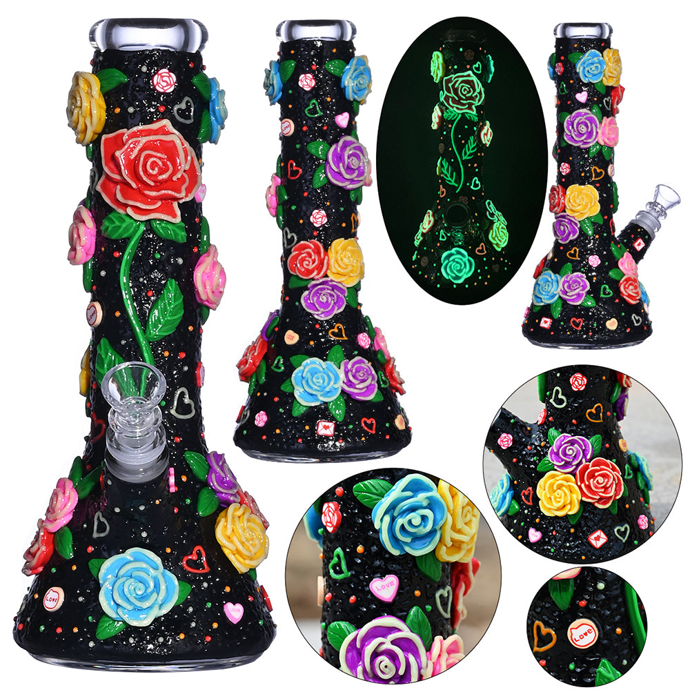 WP - 10" Flower World Beaker - Asst