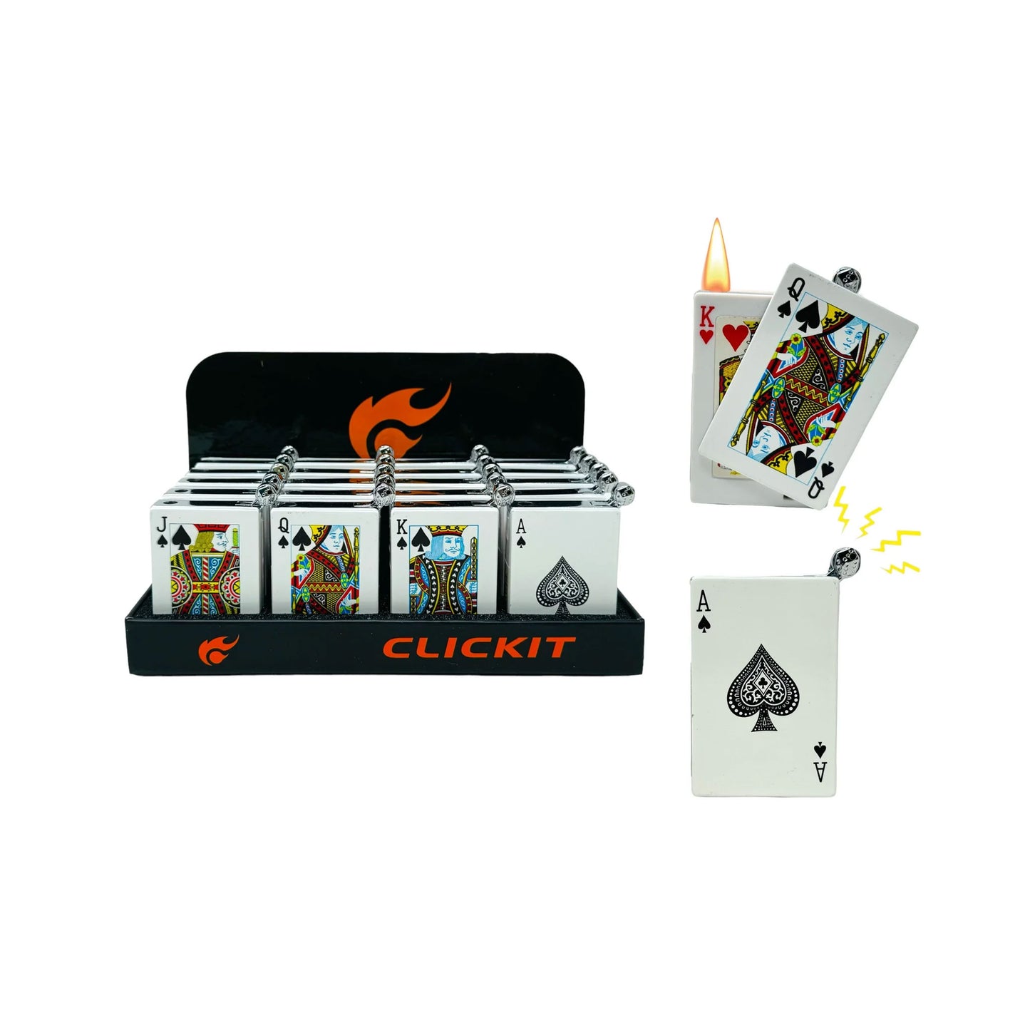 Clickit - Torch Lighter - Playing Cards - 20ct