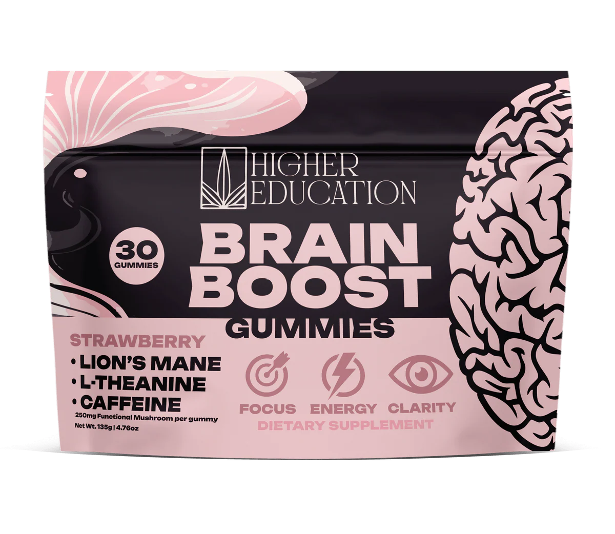 Higher Education - Brain Boost Functional Mushroom Gummies - 30ct - Strawberry