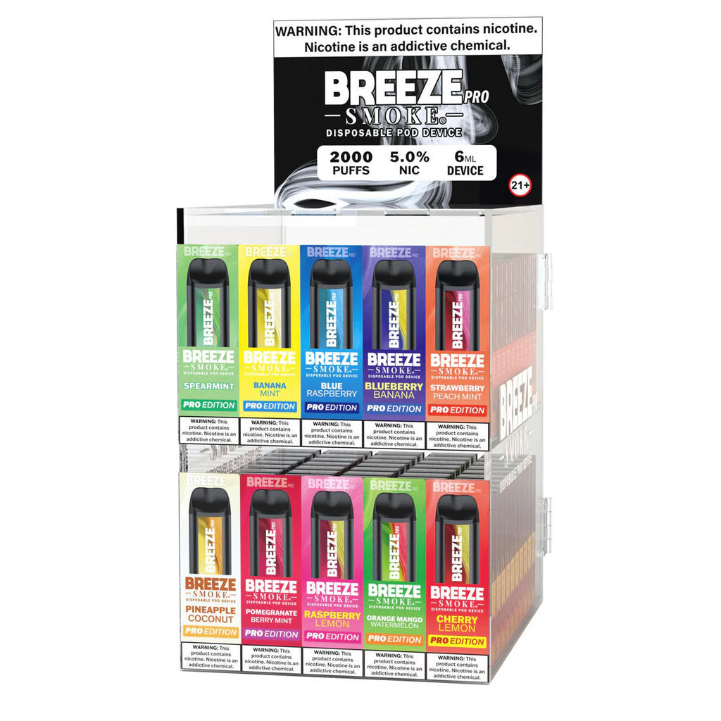 Breeze Pro 2k Display - Pre-Filled - Mixed #3 - 5mL - 100ct