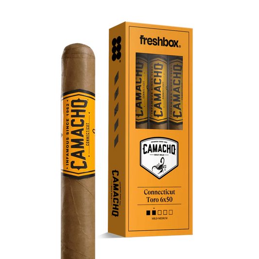 Camacho Connecticut Toro 6x50 Freshbox Cigars - 3pk - 6ct