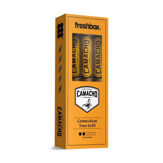 Camacho Connecticut Toro 6x50 Freshbox Cigars - 3pk - 6ct