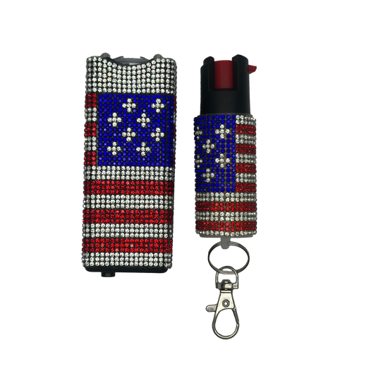 Stun Gun + Pepper Spray - USA Bling - CH-19US