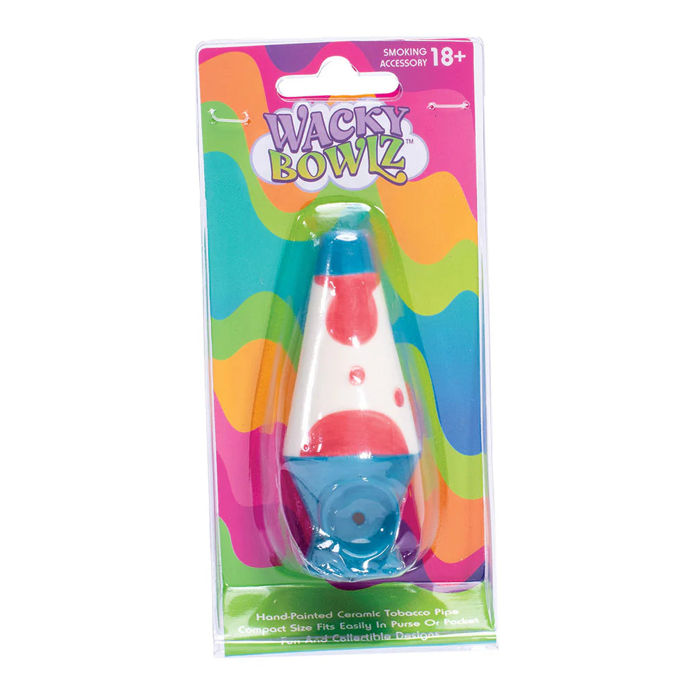 Wacky Bowlz - Ceramic Pipe - Fun Designs and Unique Shapes - 3.5" - Lava Lamp