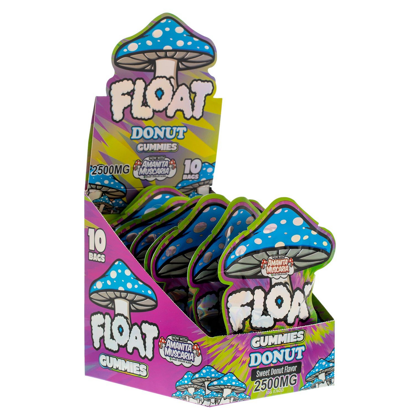 Float - 250mg Gummies D9+Mush - Acid Drop - 10pk - 10ct +