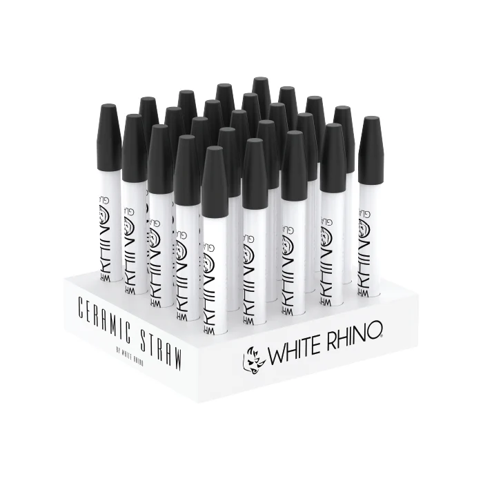 White Rhino - Straw - 25ct - Ceramic w/ Silicone Cap