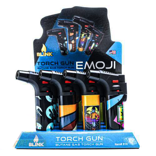 Blink Butane Torch Lighters - Emojis Theme - 12ct