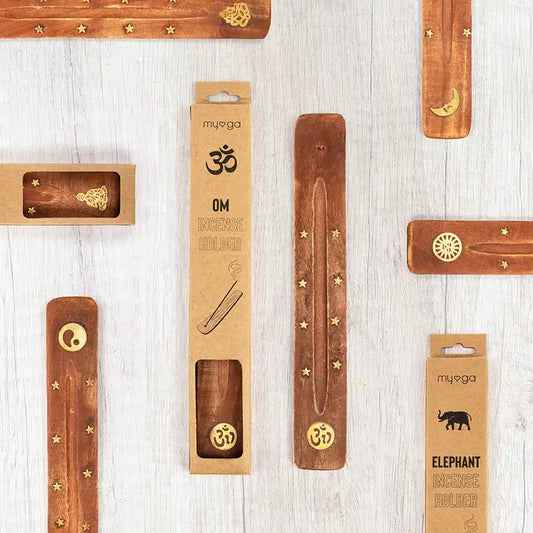 Incense Holders - 12ct - Wood Mixed Design 2