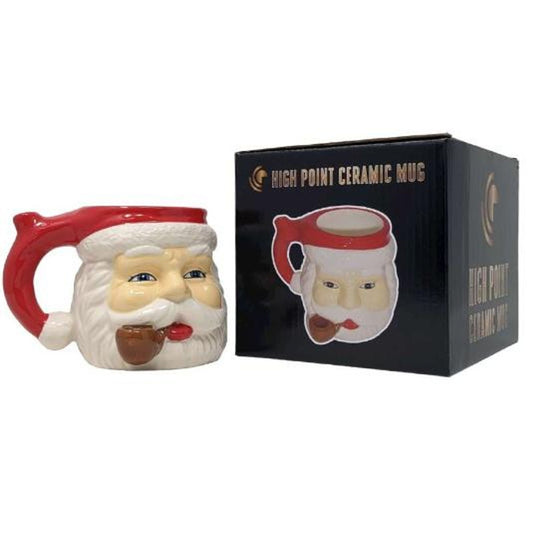 High Point Mug Pipe - Red Santa Wake Bake
