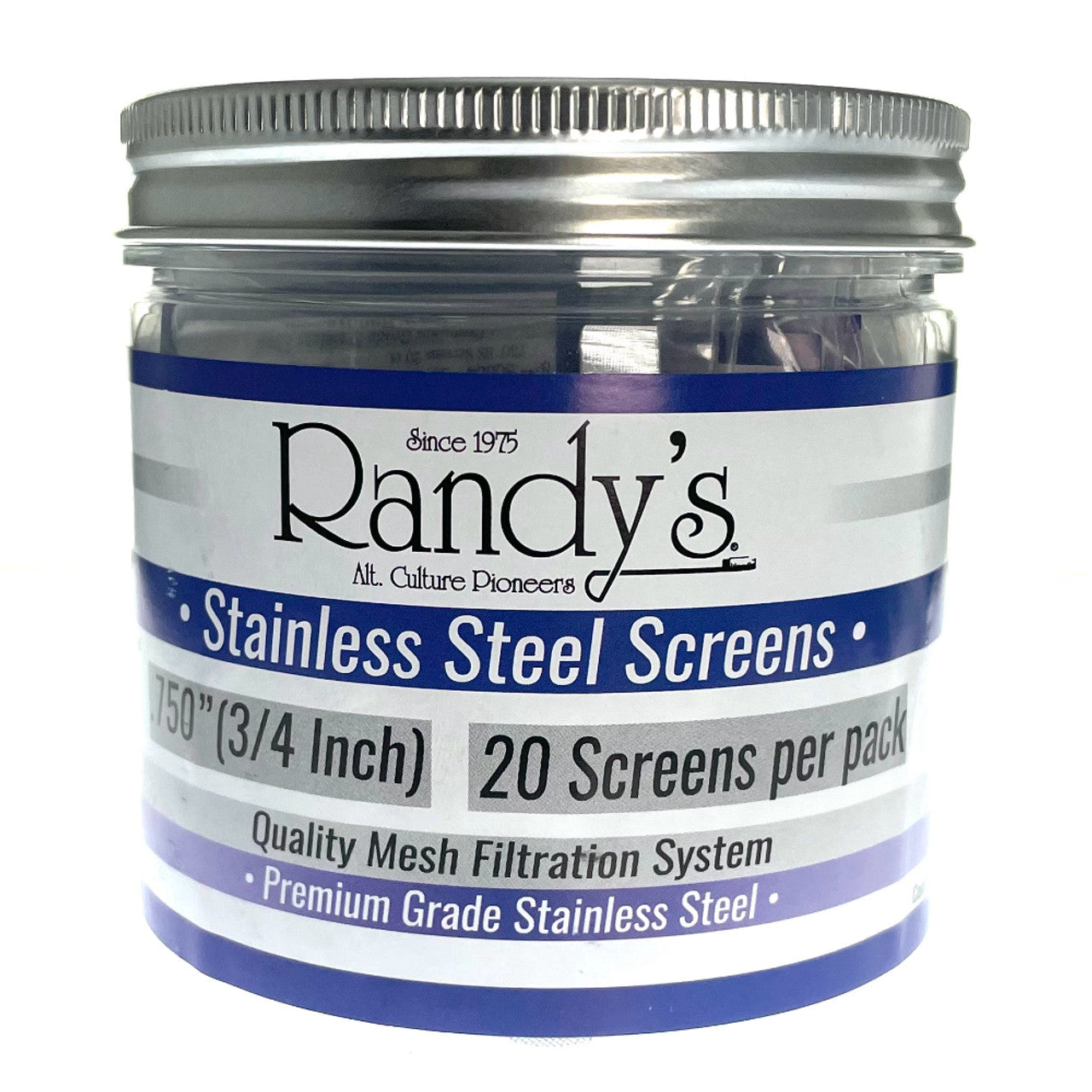 Randy's - Screens - Stainless Steel - 0.75" - 20pk - 36ct