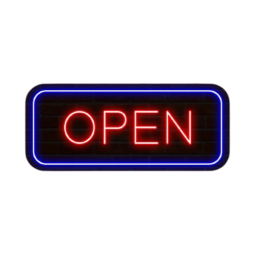 Neon LED Sign 16"x24" - Open