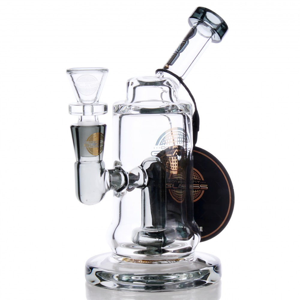 On Point Glass - Pocket Pillar Mini Cylindrical - Water Pipe - Blue D 5"