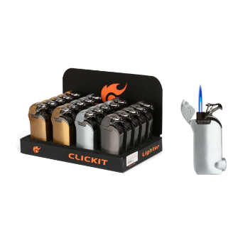 Clickit - Torch Lighter - Eagle Lid w/ Light - 20ct