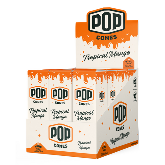 Pop - Cones - Ultra Thin - Tropical Mango - King - 6pk