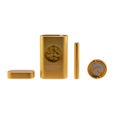Tsunami Magnetic Dugout w/ Grinder - Gold