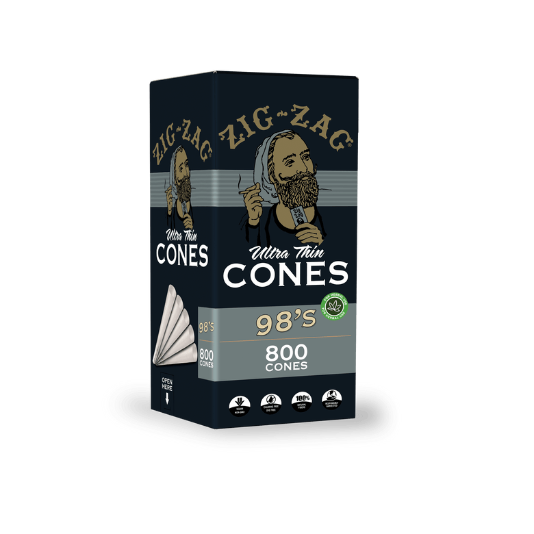 Zig Zag - Cones - Ultra Thin - 98's - 800ct Box