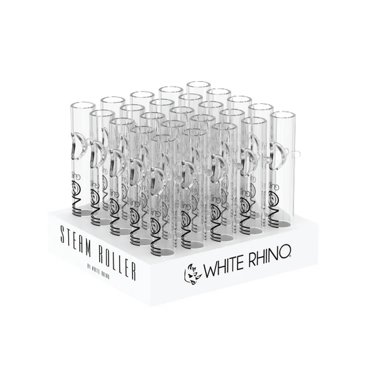White Rhino - Glass - Steamroller - 25ct Display