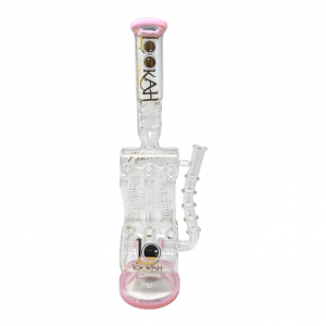 Lookah Spiral Double Barrel Chamber Inline W/ Multi Honeycomb Perc Water Pipe 16.5"*