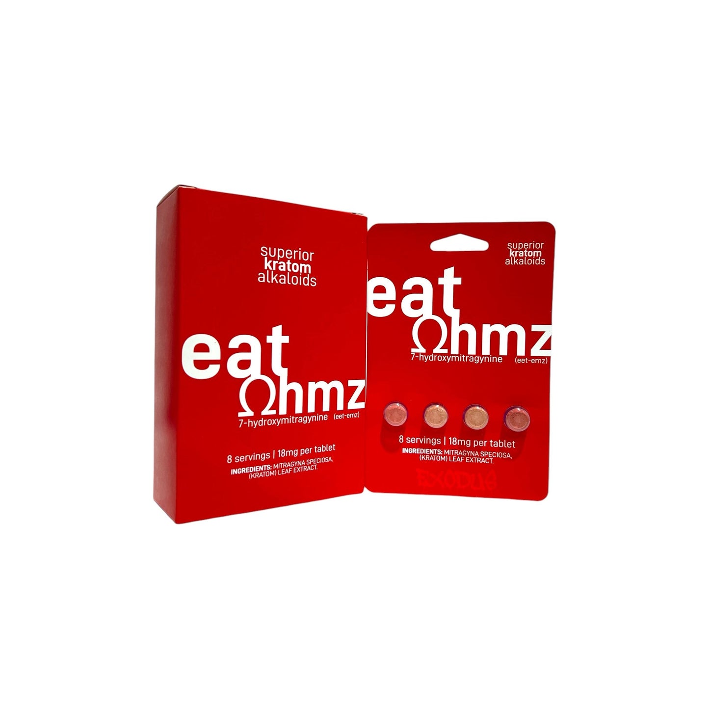 Eat Ohmz - 7-Hydroxy Tablets - 18mg - 4pk - 6ct