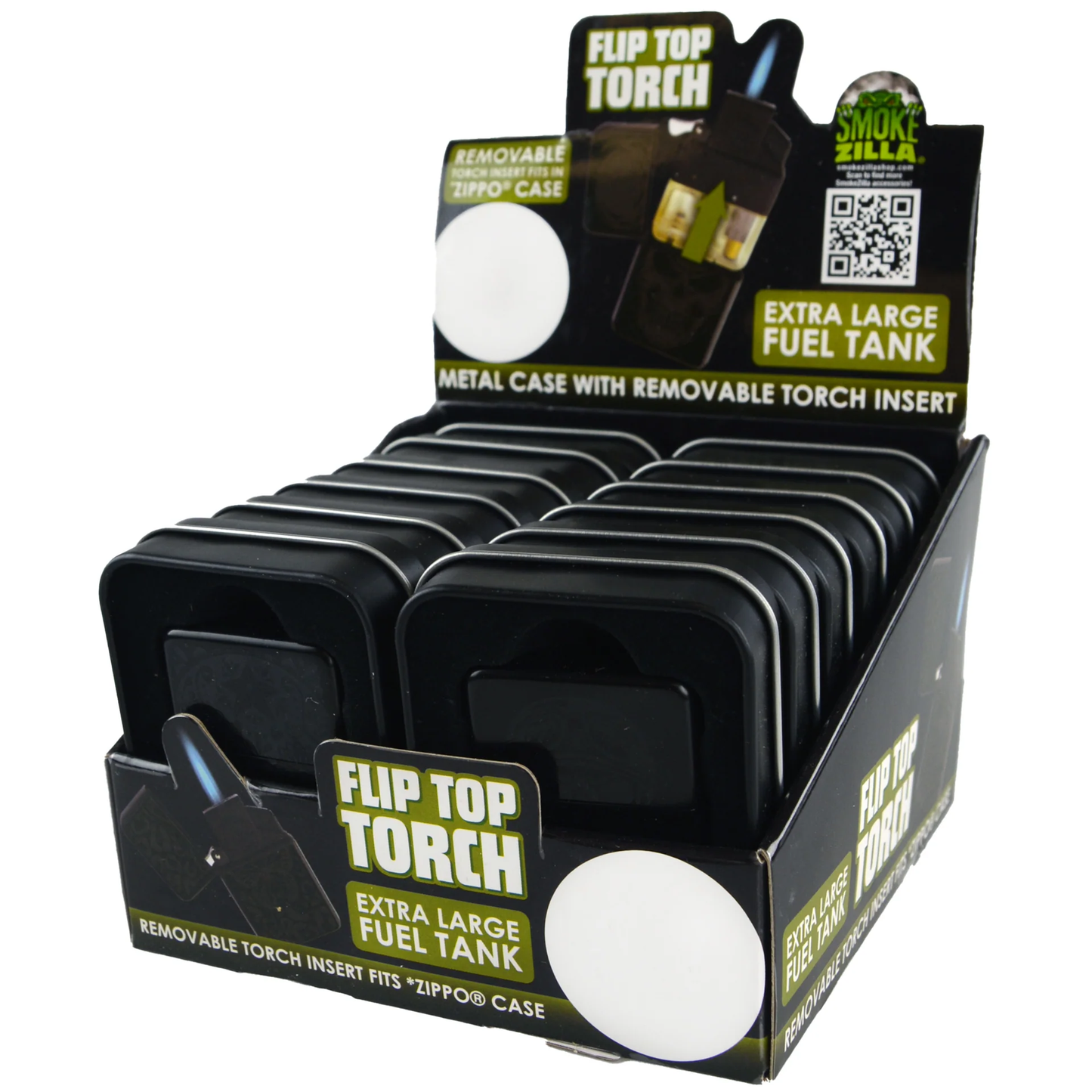 Black Flip Top Lighter Display