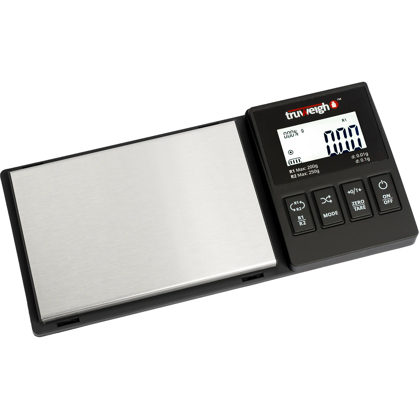 Truweigh - Scale - Regent - 250g x 0.1 / 200g x 0.01g - Black