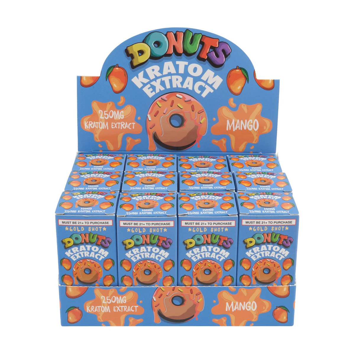 Donut Kratom - Shot - 100mg - 12ct - Assorted Flavors