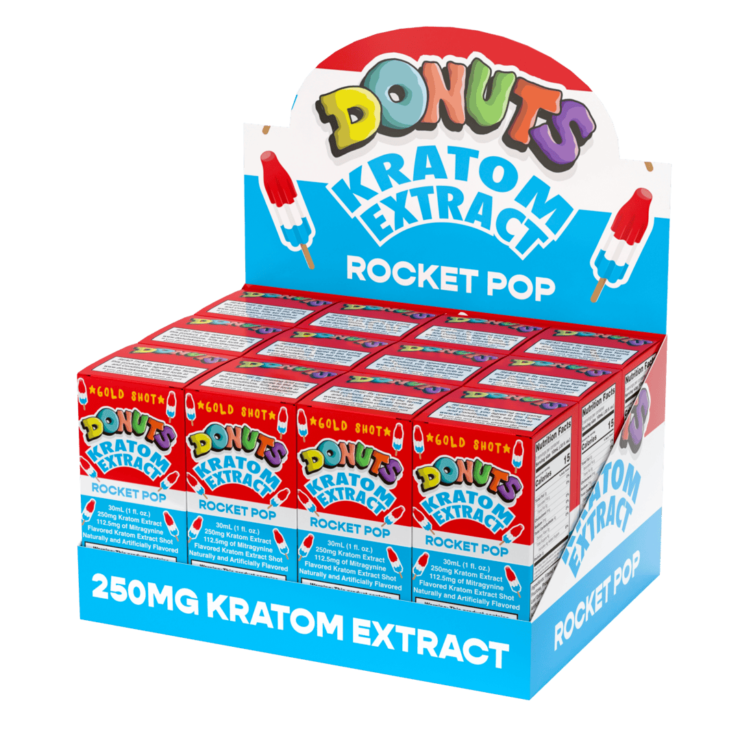 Donut Kratom - Shot - Rocket Pop - 250mg - 12ct