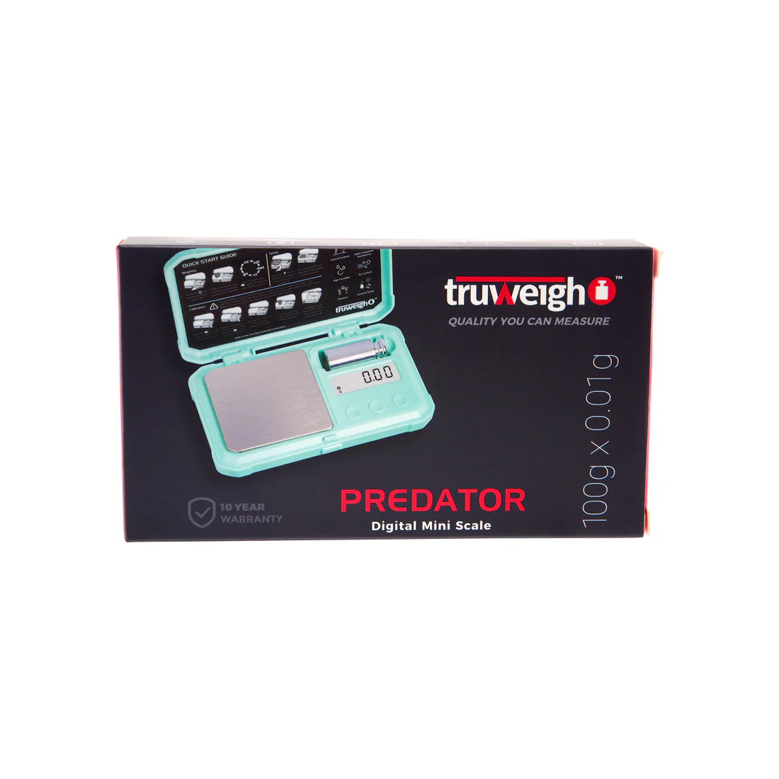 Truweigh - Scale - Predator - 100g x 0.01g - Black / White