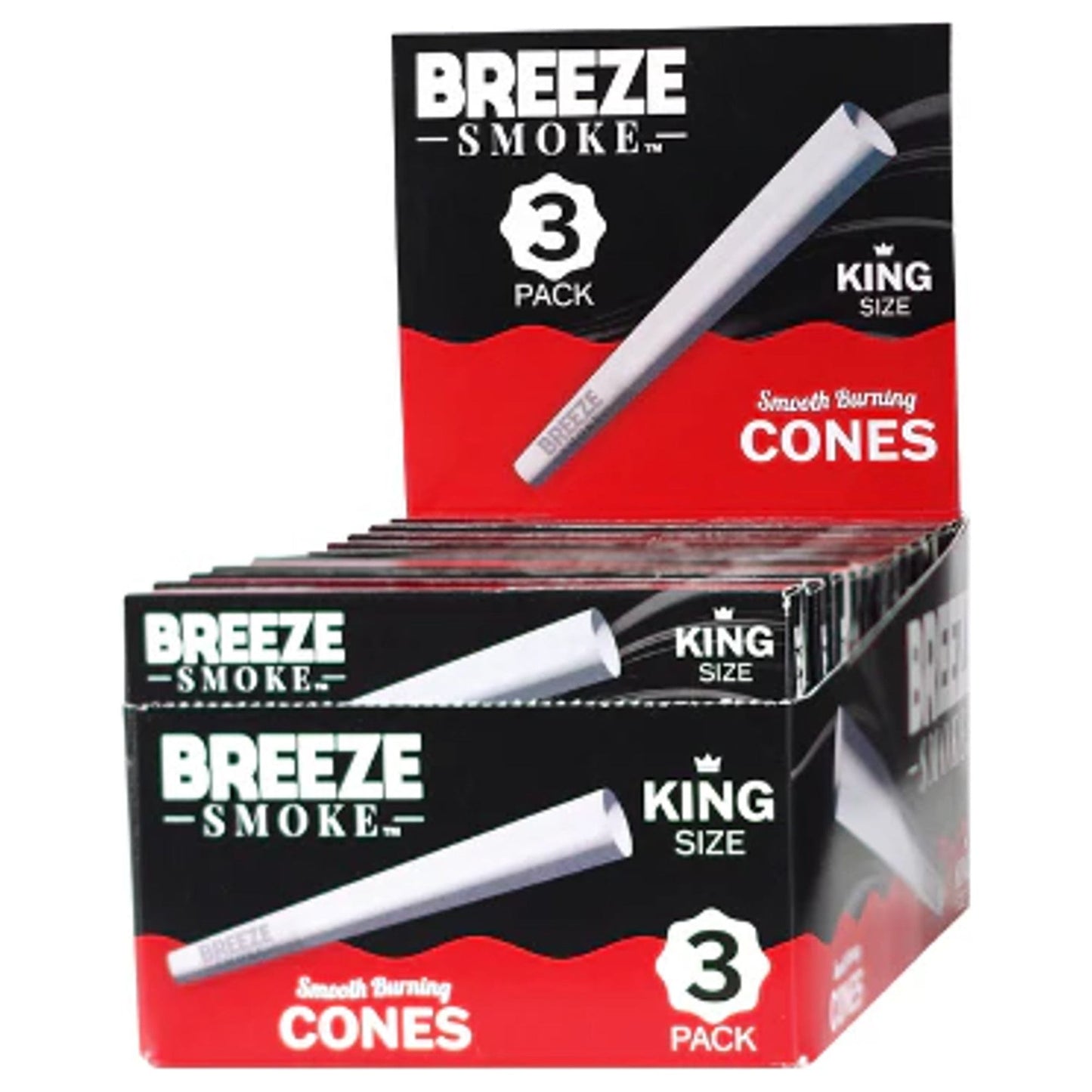 Breeze - Cones - King - Smooth Burning - 3pk - 24ct