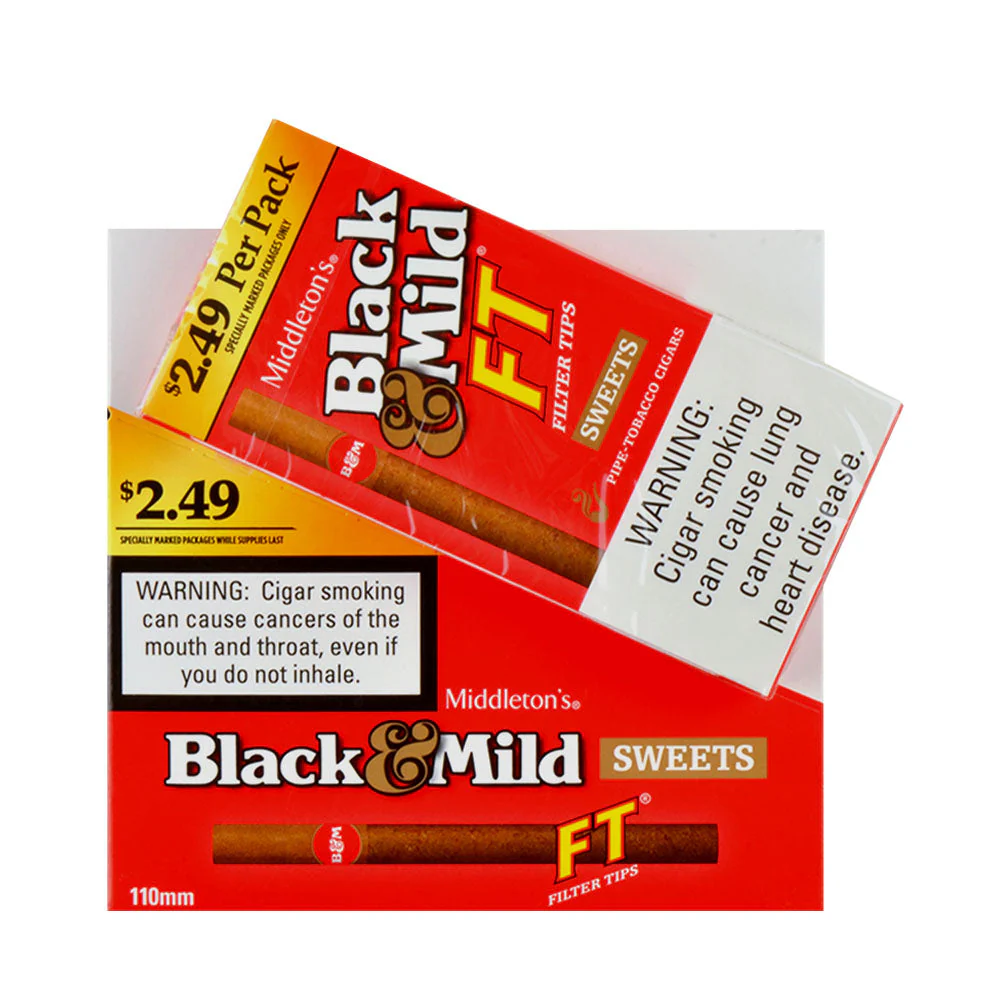 Black & Mild - Cigars - Sweets Filter - 110mm - 5pk - 10ct