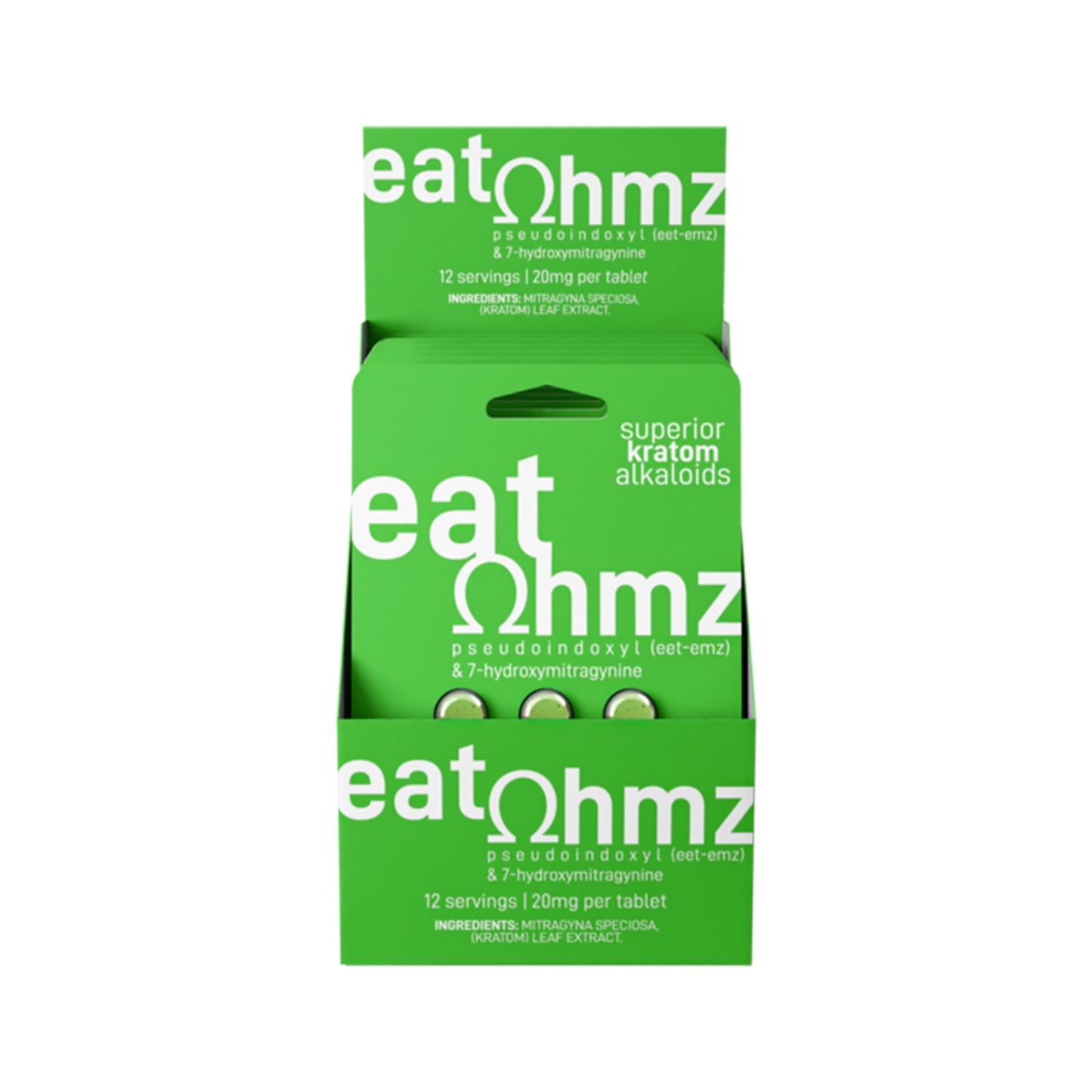 Eat Ohmz - Psuedo & 7-OH - Green - 100mg - 6pk - 6ct