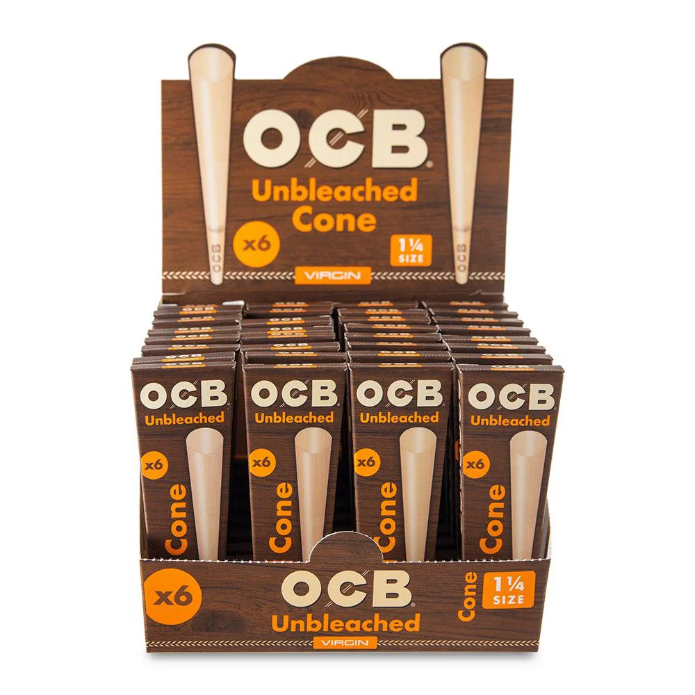 OCB - Cones - Virgin 1 1/4 - 6pk- 32ct