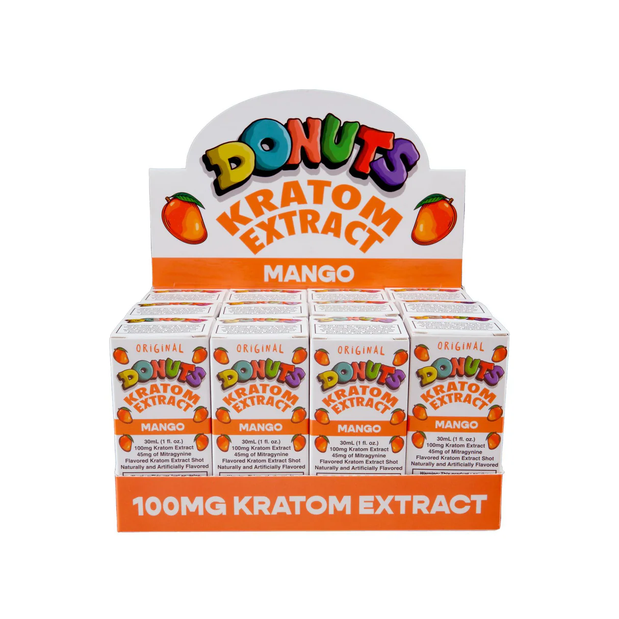 Donut Kratom - Shot - 100mg - 12ct - Assorted Flavors